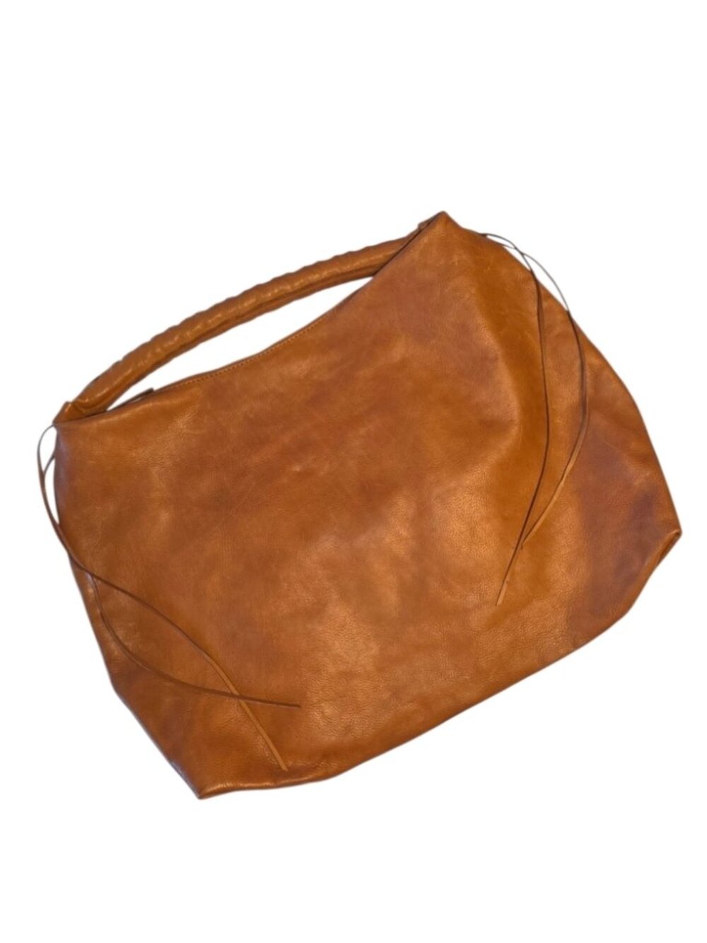 Vilenca Holland Leather Hobo Bag Oversized Cognac Slouchy Purse Quiet Luxury